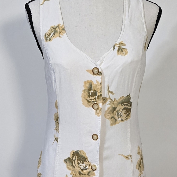 Vintage Floral Button-Down Maxi Dress - Picture 4 of 5